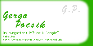 gergo pocsik business card